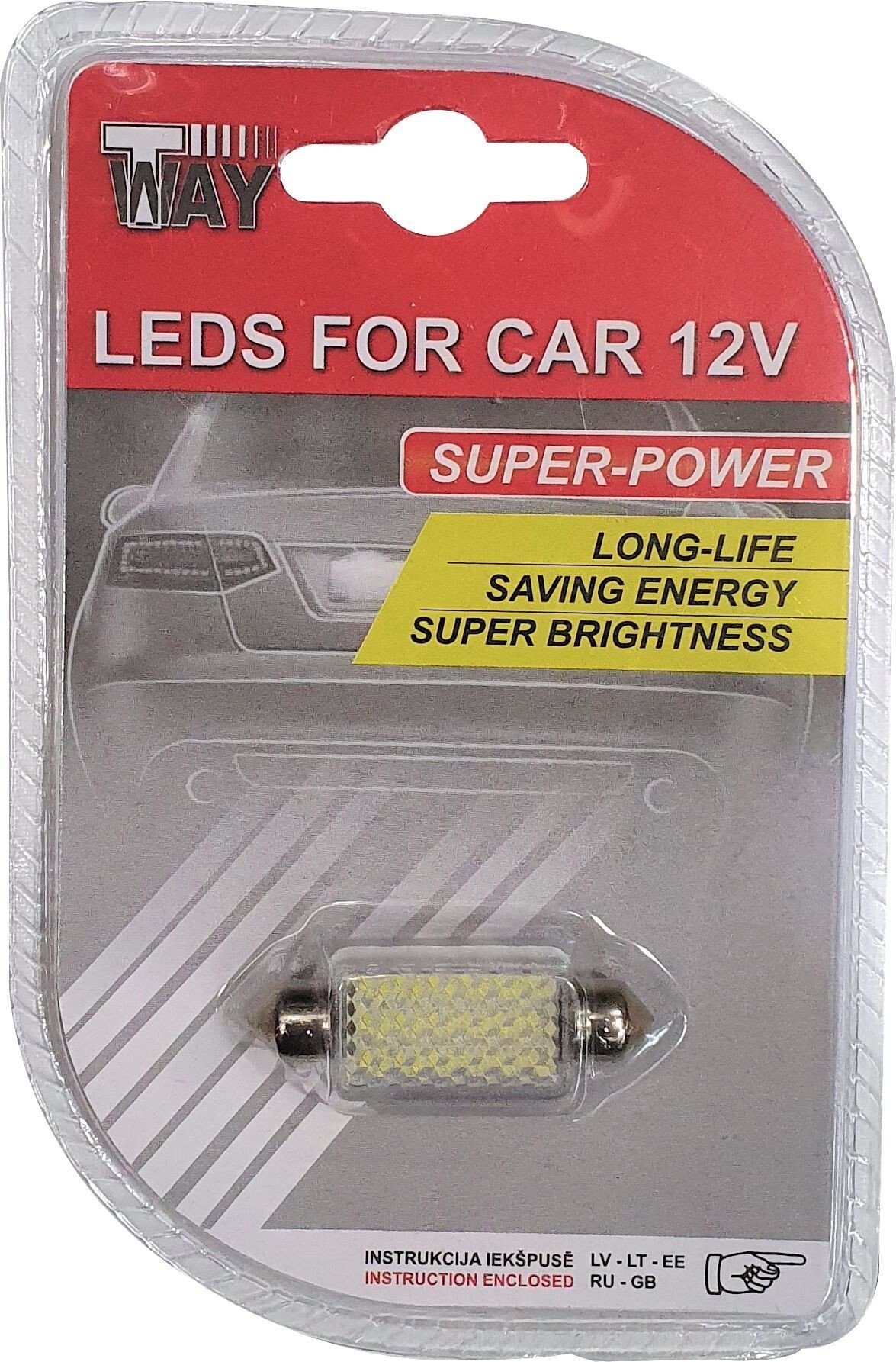 LED BULB SV8.5 41MM 36SMD 1PCS