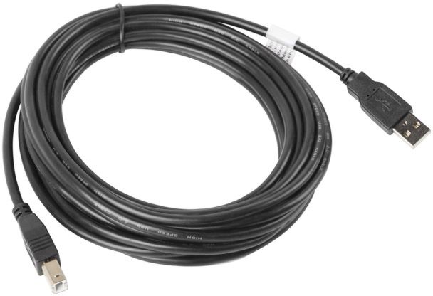 Kabel USB Lanberg USB-A - 5 m Czarny (CA-USBA-10CC-0050-BK)
