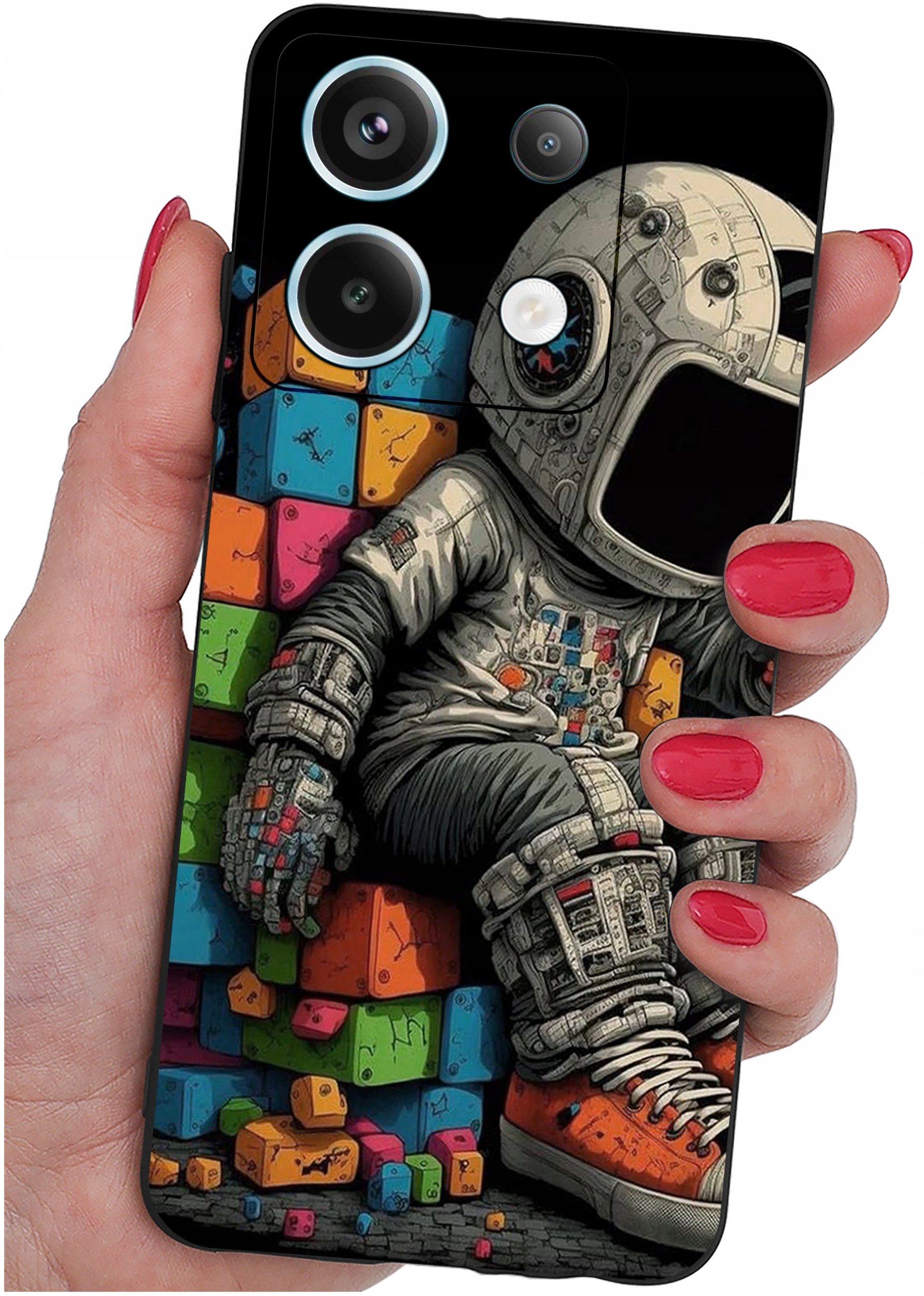 ETUI do Xiaomi Redmi Note 13 Pro 5G WZORY |SILIKONOWE MATT CASE +SZKŁO 9H