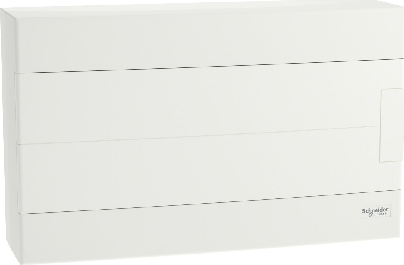 SCHNEIDERE Rozdzielnica natynkowa Schneider 1x18 IP40 IK07 Easy9 EU EZ9EU-1-18-NT-P EZ9EUD118 biała drzwi białe