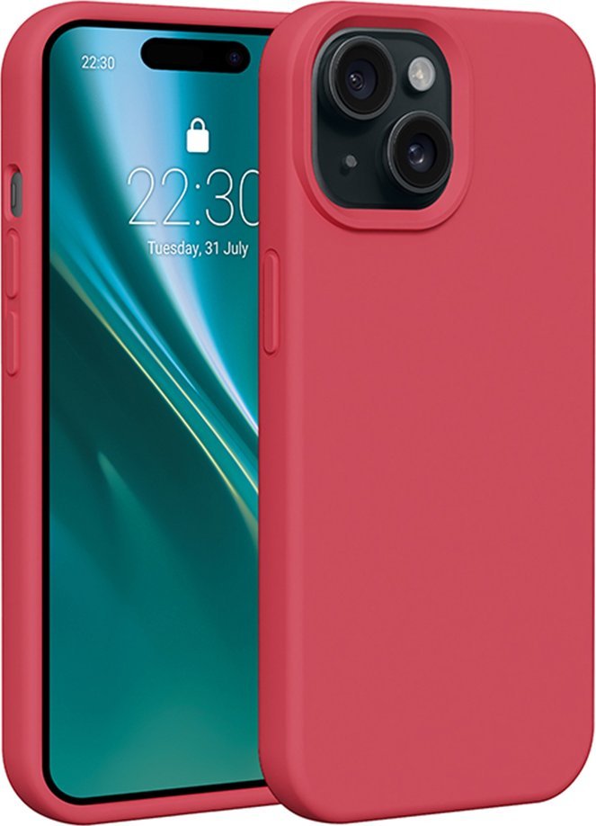 Etteri Nakładka Etteri Silicone Case do iPhone 15 6,1" malinowa