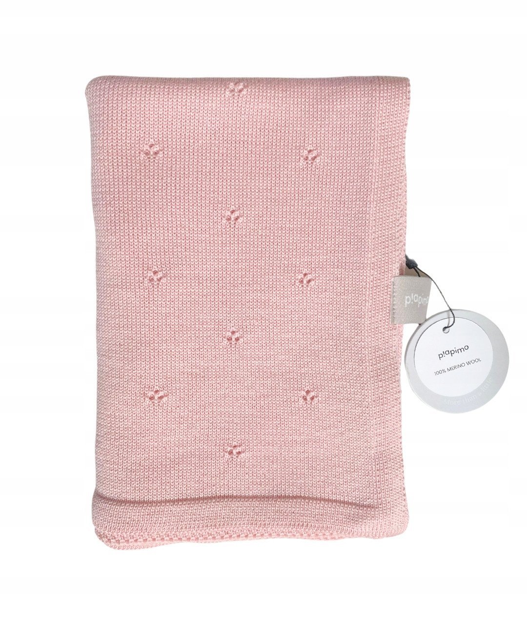 PIAPIMO-KOCYK MERINO RÓŻOWY 75X100CM