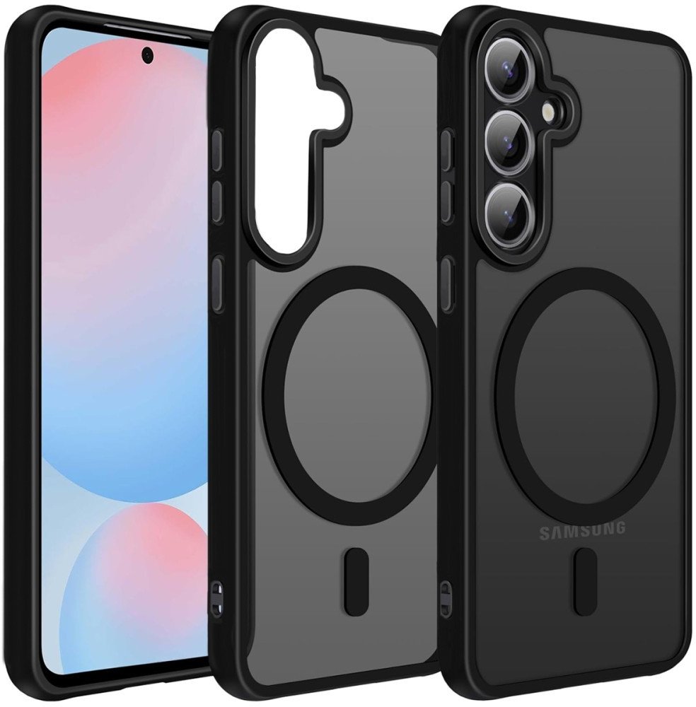 Etui Supero Magmatt Magsafe do Samsung Galaxy S25, półprzezroczysto-czarne