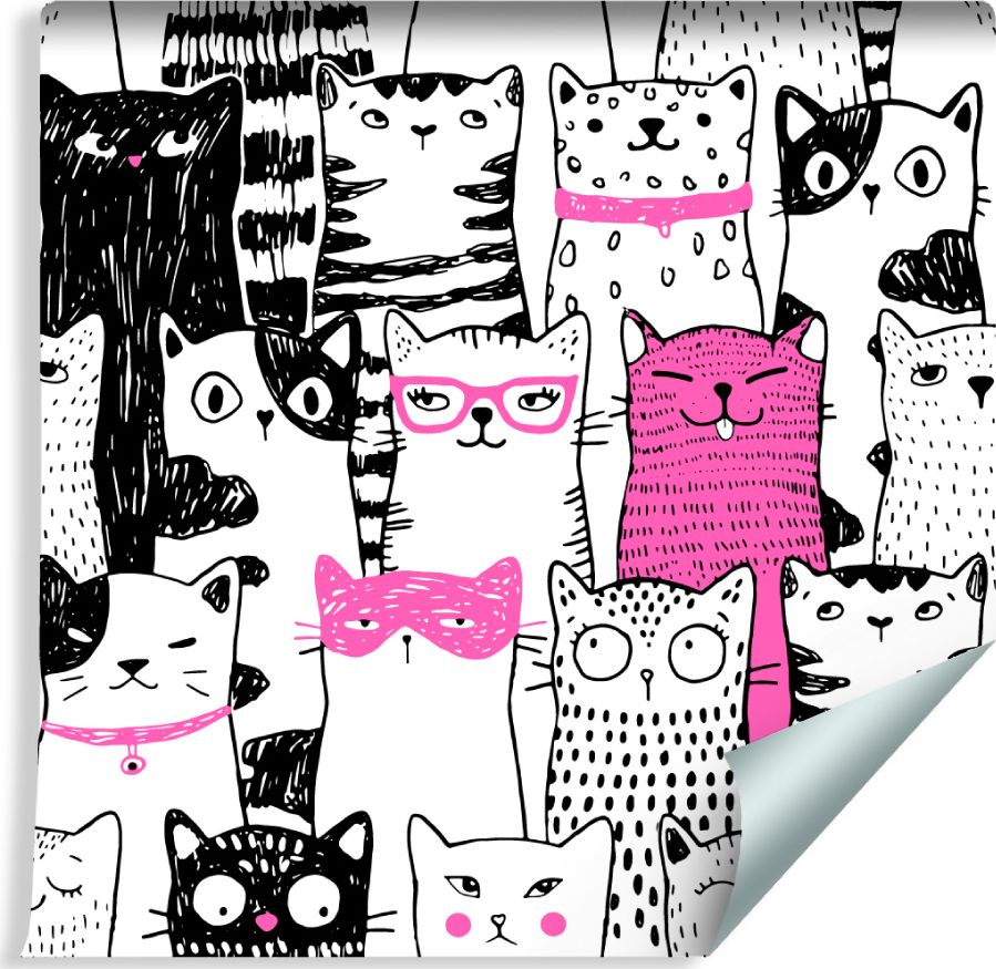 Muralo Tapeta Dla Dzieci - Kotki jak z Kreskówki