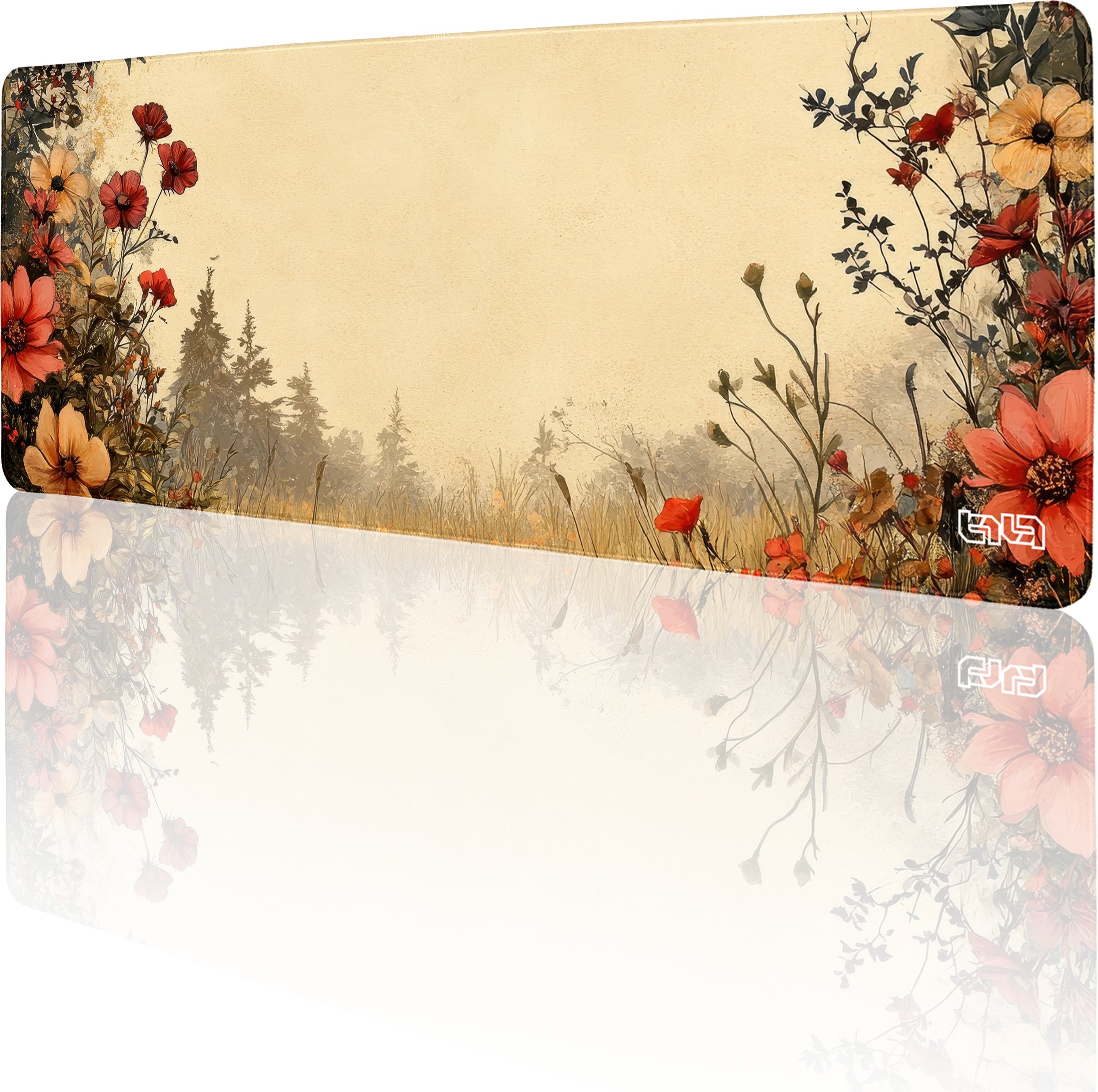 PODKŁADKA POD KLAWIATURĘ Kwiecista Ramka 80x30 TILT Na biurko Duża