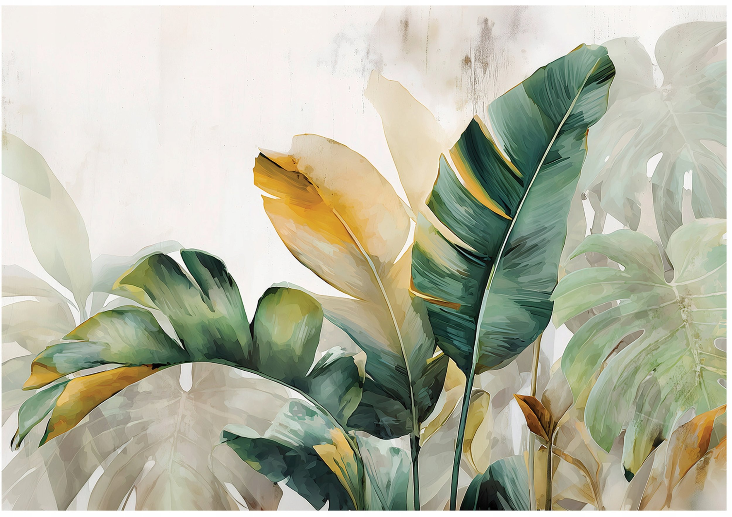 Fototapeta Na Flizelinie Liście Beton Do Sypialni Salonu 350x250