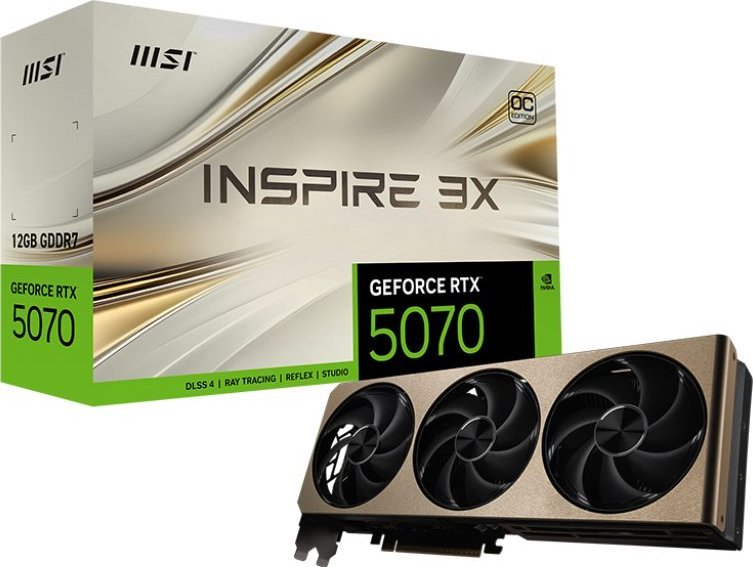 Karta graficzna MSI GeForce RTX 5070 Inspire 3X OC 12GB GDDR7 DLSS4