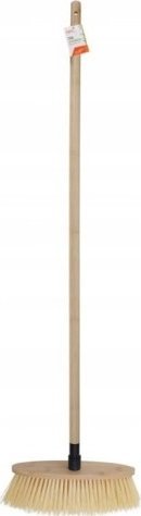 Ravi Miotła z kijem do zamiatania drewniana miękkie włosie 128,5 cm