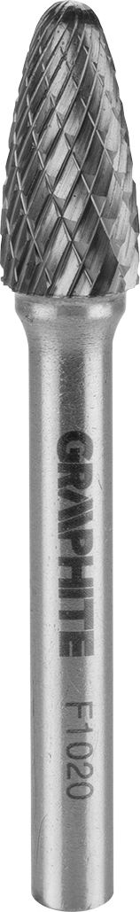 Graphite FREZ DO METALU HM TYP F (OSTROŁUKOWY ZAOKRĄGLONY) 10 X 20 MM TRZPIEŃ 6 X 45 MM 55H371 GRAPHITE
