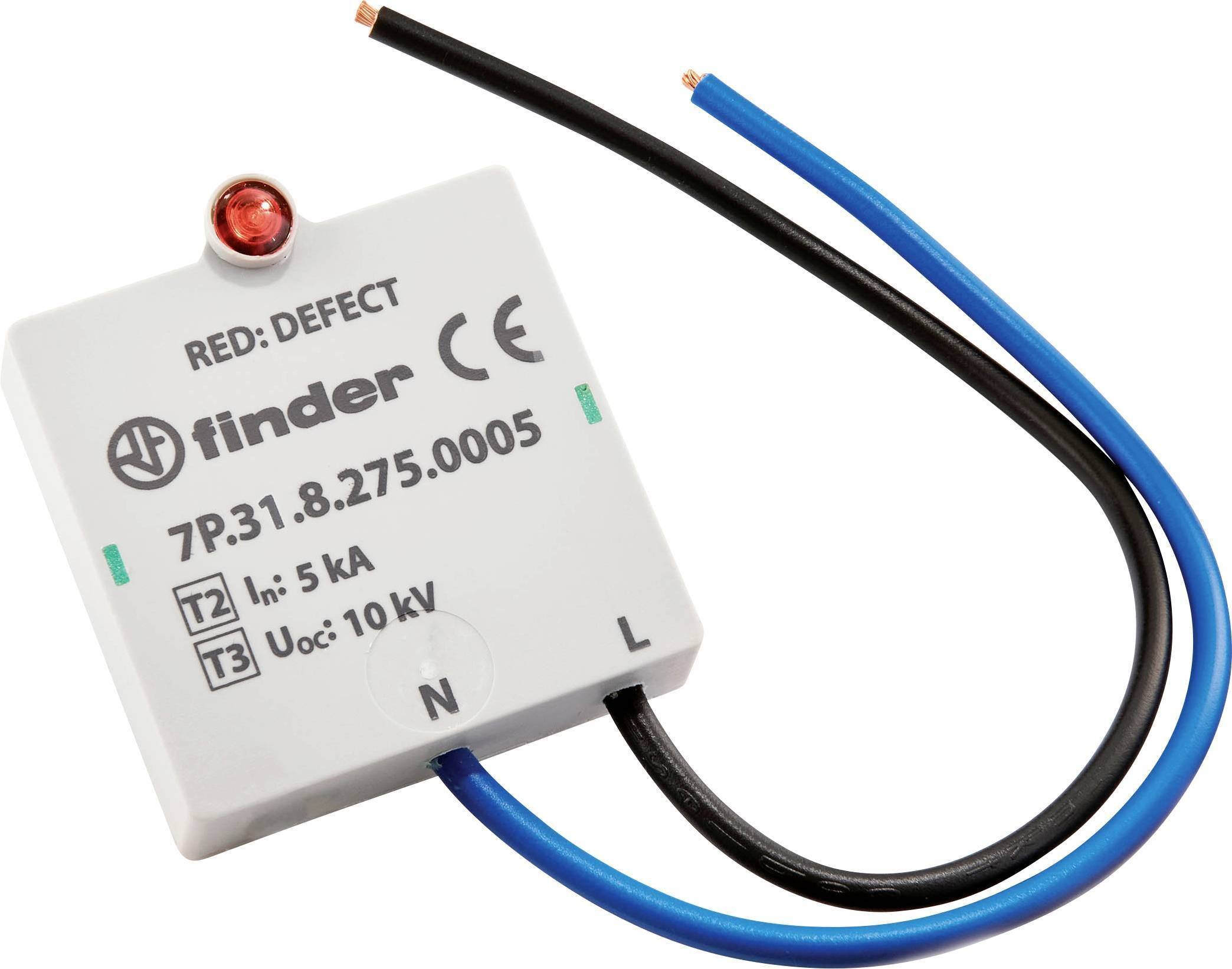 Ogranicznik przepięć Typ T3 (kapsułka do puszki i gniazda) do systemów TT i TN-S z przewodem neutralnym L-N 7P.31.8.275.0005