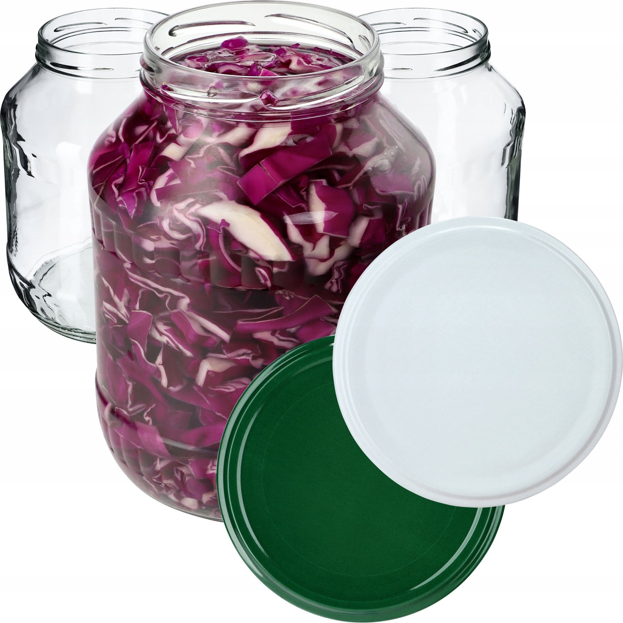 Kadax 8x Słoik Słój 1,7L + Zakrętka Na Ogórki Nalewki