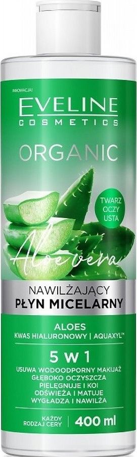 Eveline Aloe Vera Nawilżający płyn micelarny 5w1 do każdego rodzaju cery Aloes 400ml