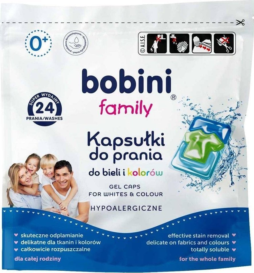 Bobini Family uniwersalne kapsułki do prania 24szt.