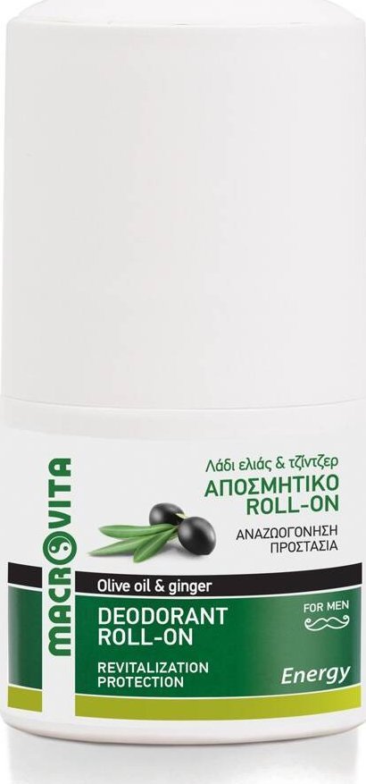 Macrovita MACROVITA naturalny dezodorant roll-on dla mężczyzn ENERGY z bio-oliwą i imbirem 50ml