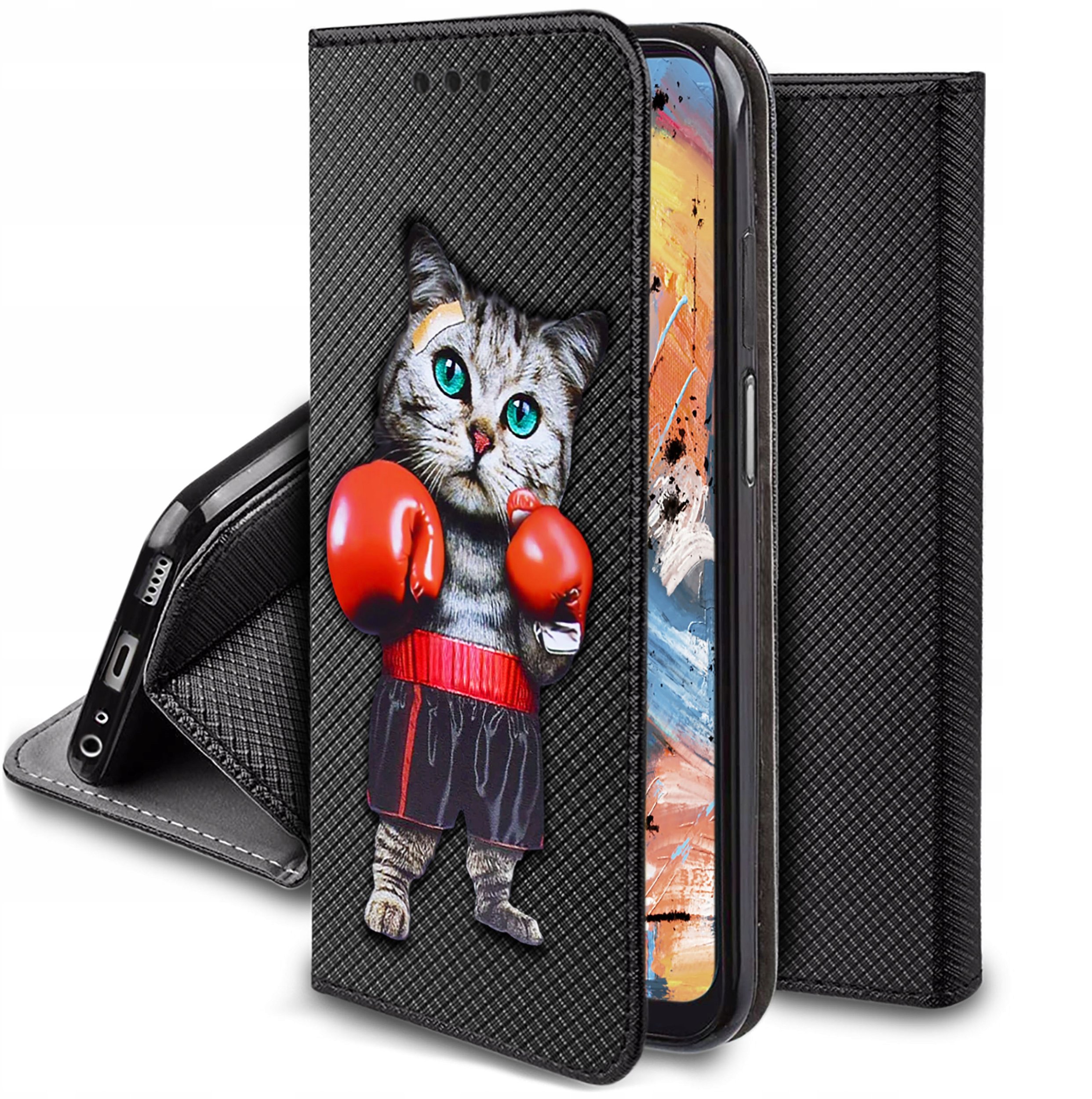 Etui do Tecno Pova 5 Pro MAGNET WZORY CASE PORTFEL + SZKŁO OCHRONNE 9H