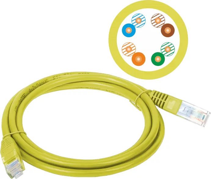 Alantec Patchcord U/UTP cat 5e A-LAN KKU5ZOL1 1m żółty