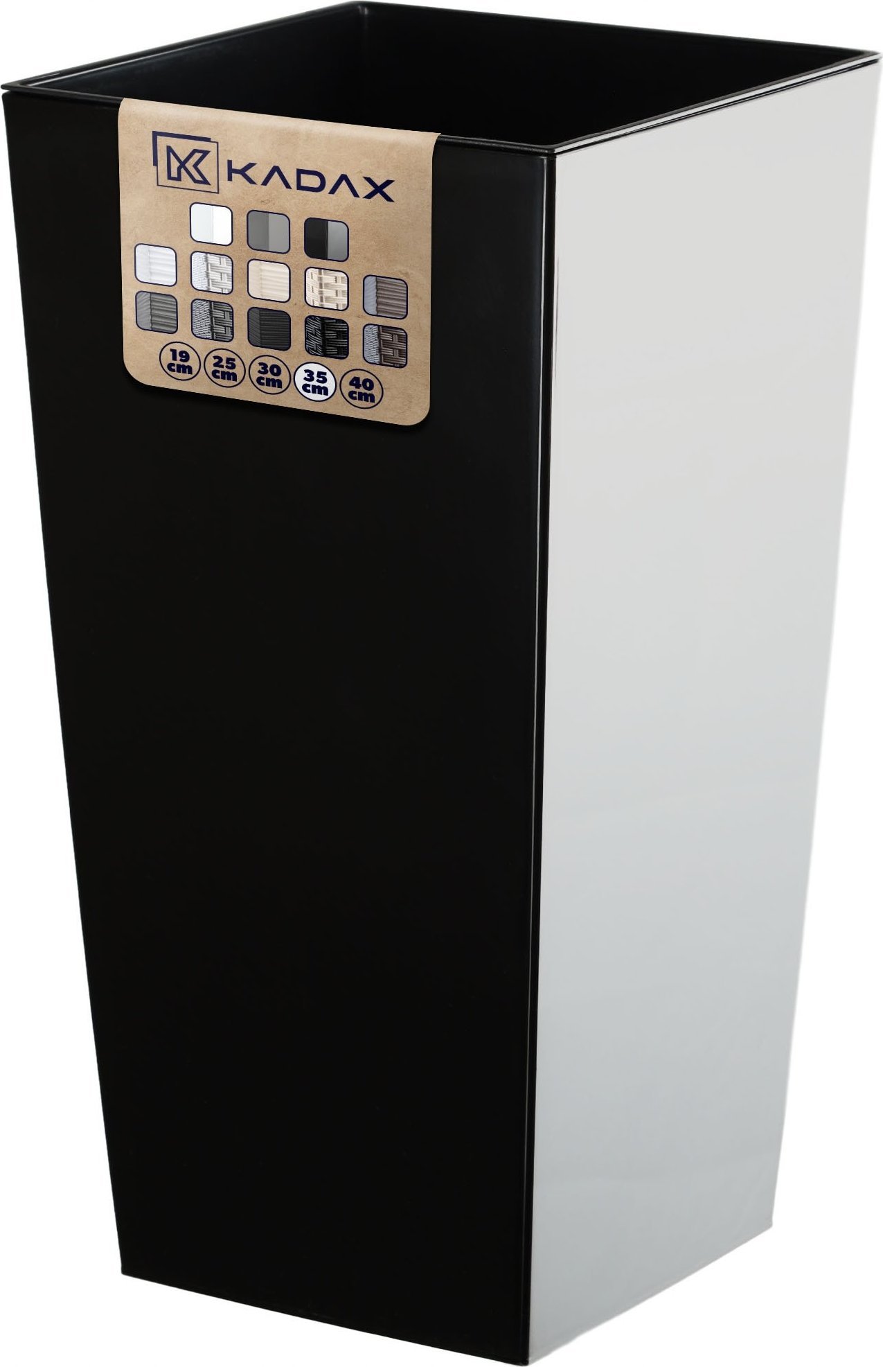 Kadax Doniczka Donica + Wkład Osłonka Czarna 35x68cm