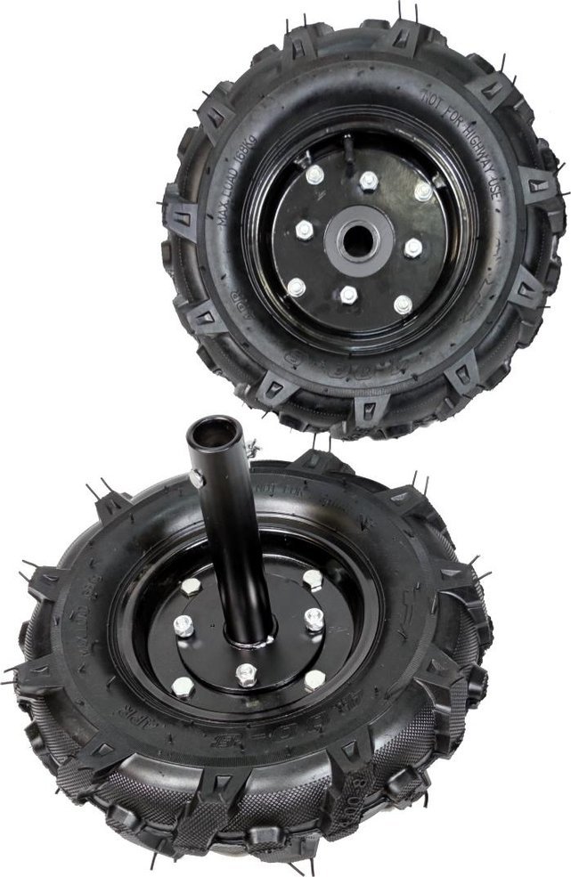 Glebogryzarka MasterCut MASTERCUT BK55 8001017 KOŁA POMPOWANE GUMOWE POMOCNICZE TRANSPORTOWE Z OSIAMI 30mm 4.00-8 16" ZESTAW PARA DO GLEBOGRYZARKI MAS