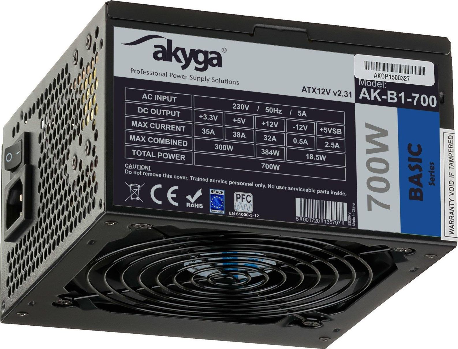 Zasilacz Akyga Black Edition 700W (AK-B1-700BE)