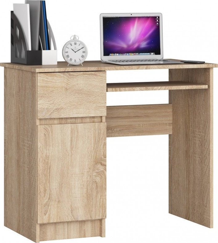 Biurko Fabryka Mebli Akord Piksel Lewe Sonoma Dąb Sonoma 90 cm x 50 cm