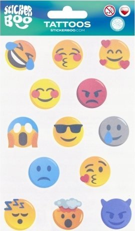 STICKERBOO TATUAZ EMOTIKONY 100X175 S-BOO B/C 1/1000