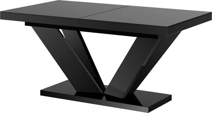 Hubertus Stół VIVA 2 160(256)x89 czarny połysk rozkładany