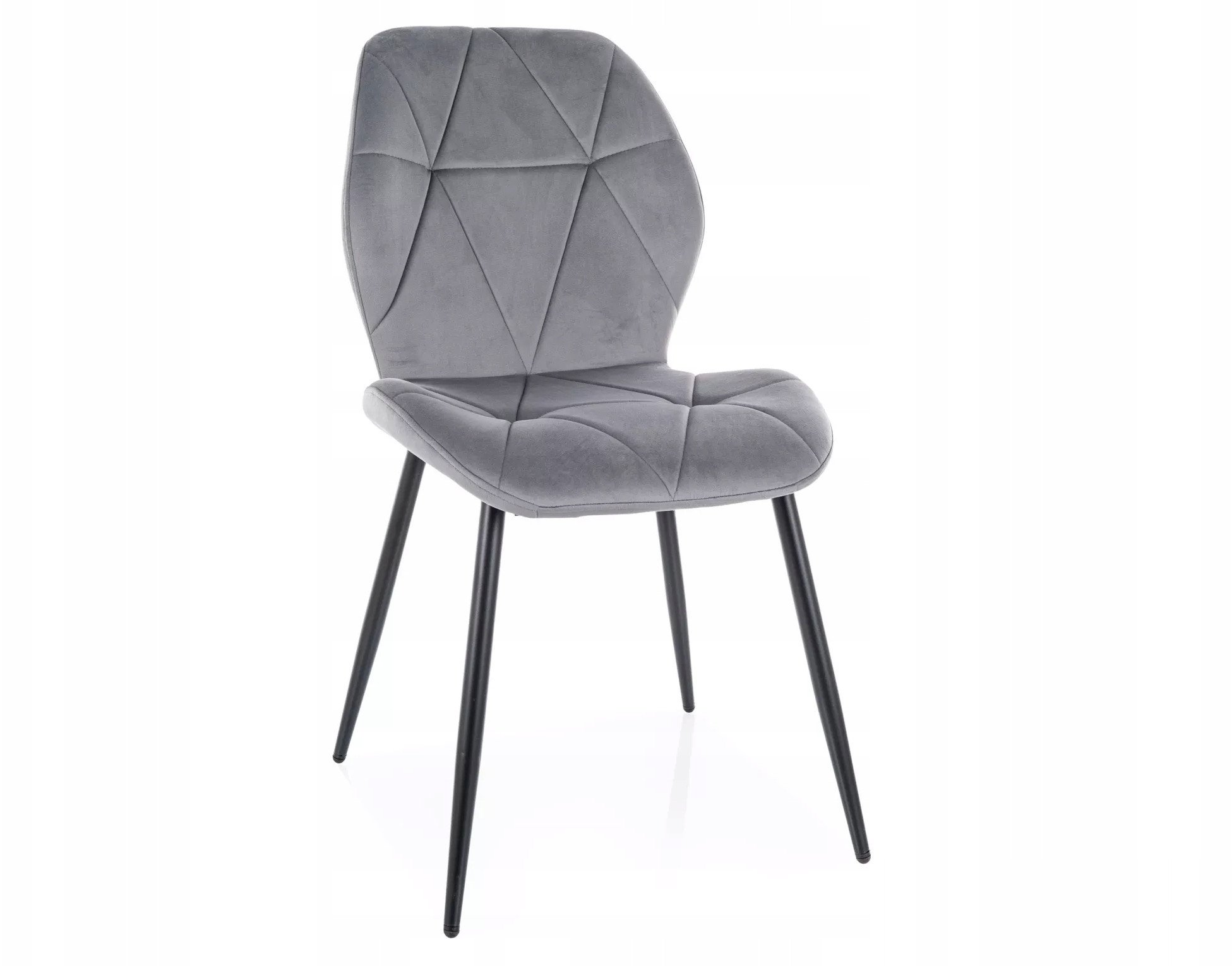 Krzesło tapicerowane RICK VELVET szare