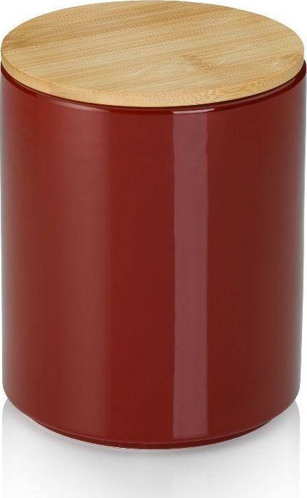 Kela Pojemnik kuchenny ceramika/bambus 1,7 l śred. 14 x 17,5 cm czerwony