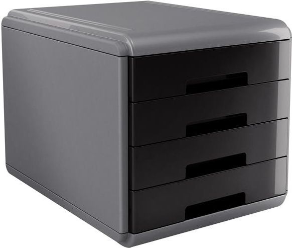 Arda organizer MyDesk szaro-czarny 4 szuflady (18P4PN)