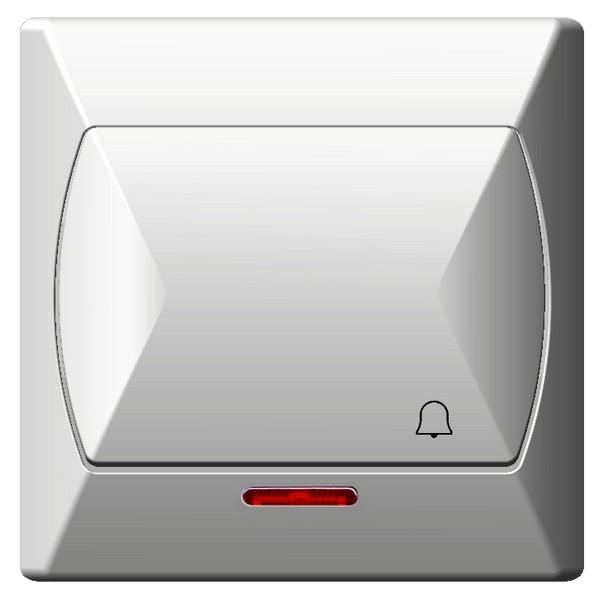 Ospel Łącznik zwierny dzwonek z podświetleniem pomarańczowym AKCENT ŁP-6AS/00