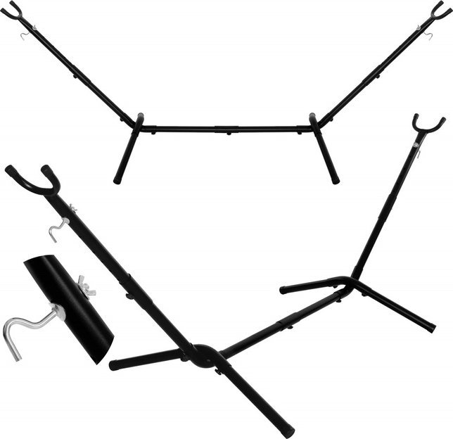 Stojak na hamak, metalowy stelaż na hamak ogrodowy 120kg czarny UNIWERSALNY