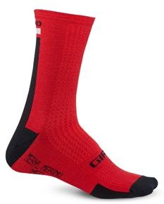 Giro Skarpety HRC + MERINO WOOL dark red black grey r. M (GR-8053382)
