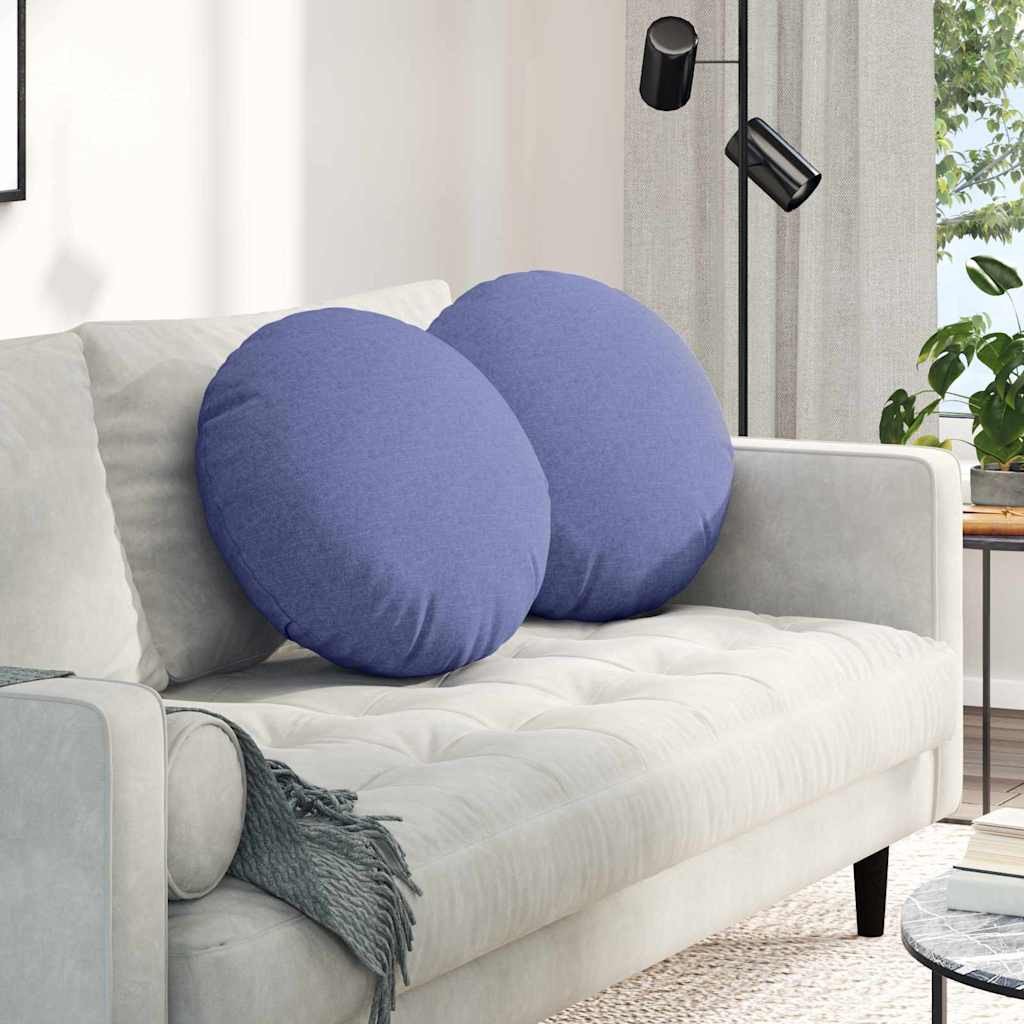 vidaXL Poduszki na siedziska 2 pcs Niebieski dżinsowy 50 x 19 cm tkanina