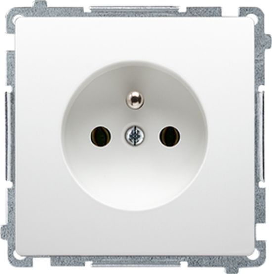 Kontakt-Simon Simon Basic Gniazdo pojedyncze z/u z przesłonami białe BMGZ1CZ.01/11