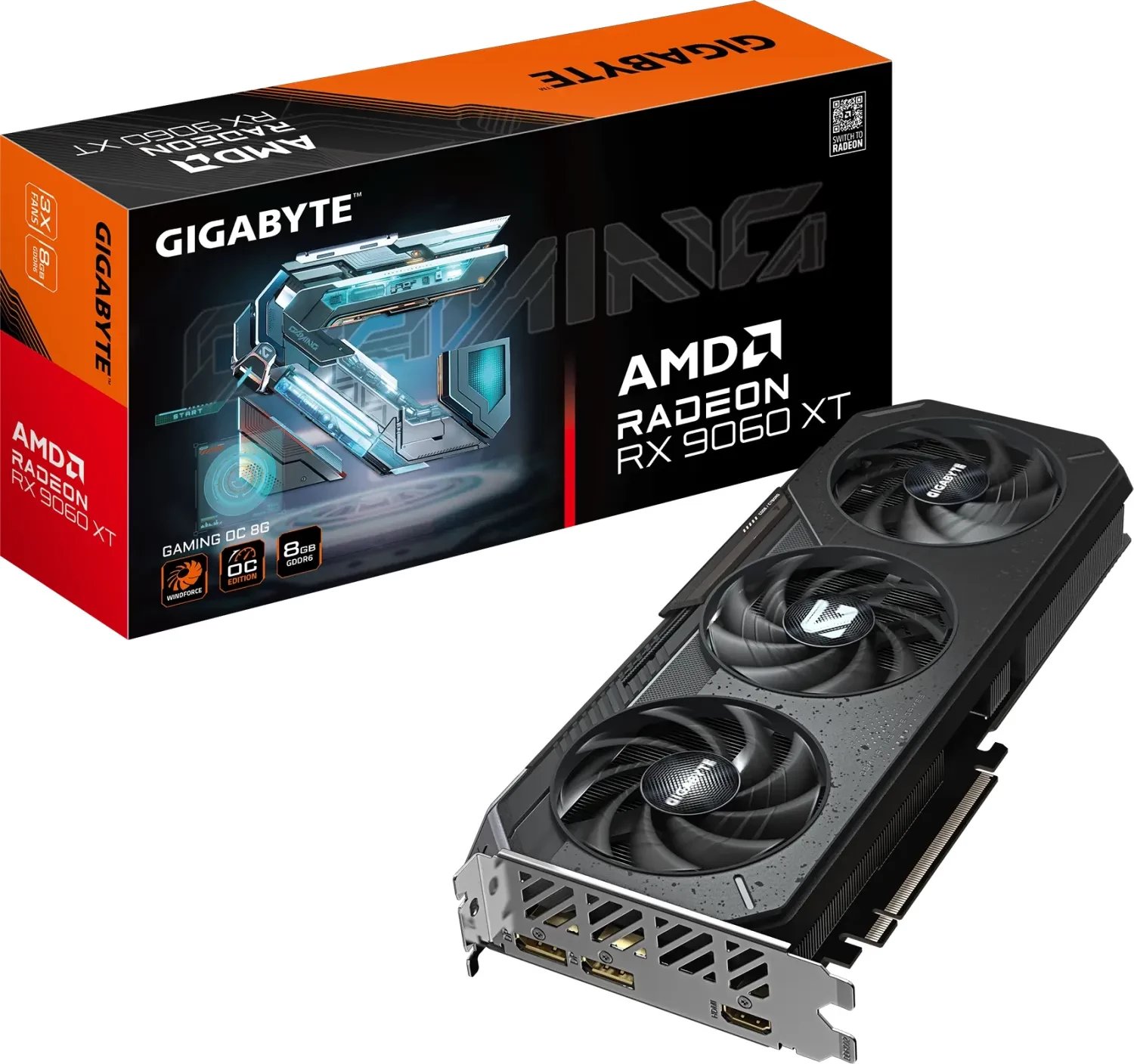 Karta graficzna Gigabyte Radeon RX 9060 XT Gaming OC 8GB GDDR6 (GV-R9060XTGAMING OC-8GD)
