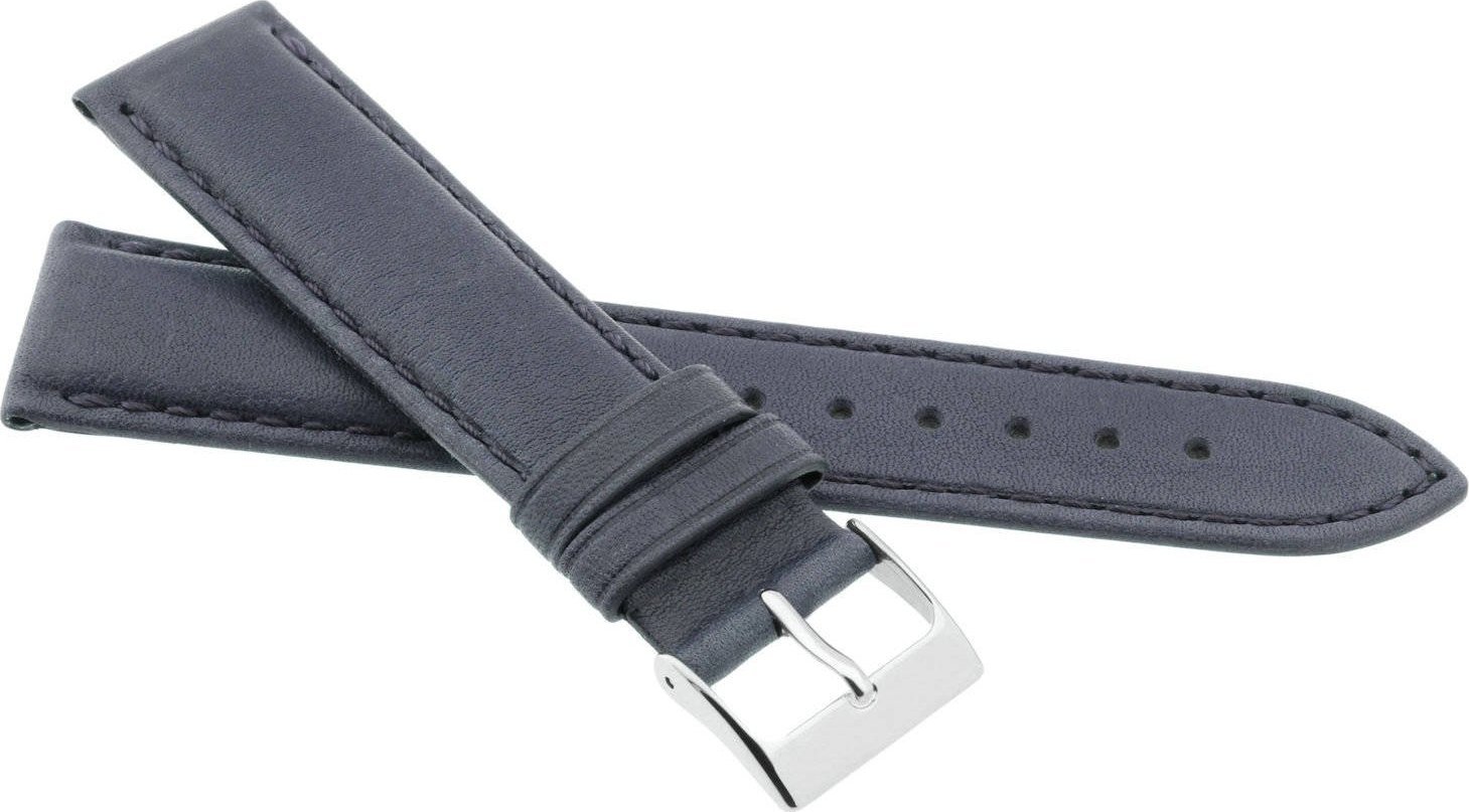 JVD Skórzany pasek do zegarka 20 mm JVD R42209-20 granatowy