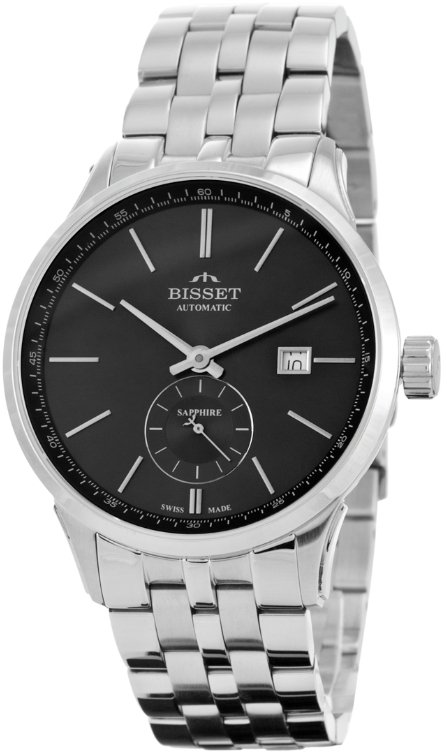 Zegarek Bisset Męski zegarek AUTOMAT szafirowe szkło srebrny