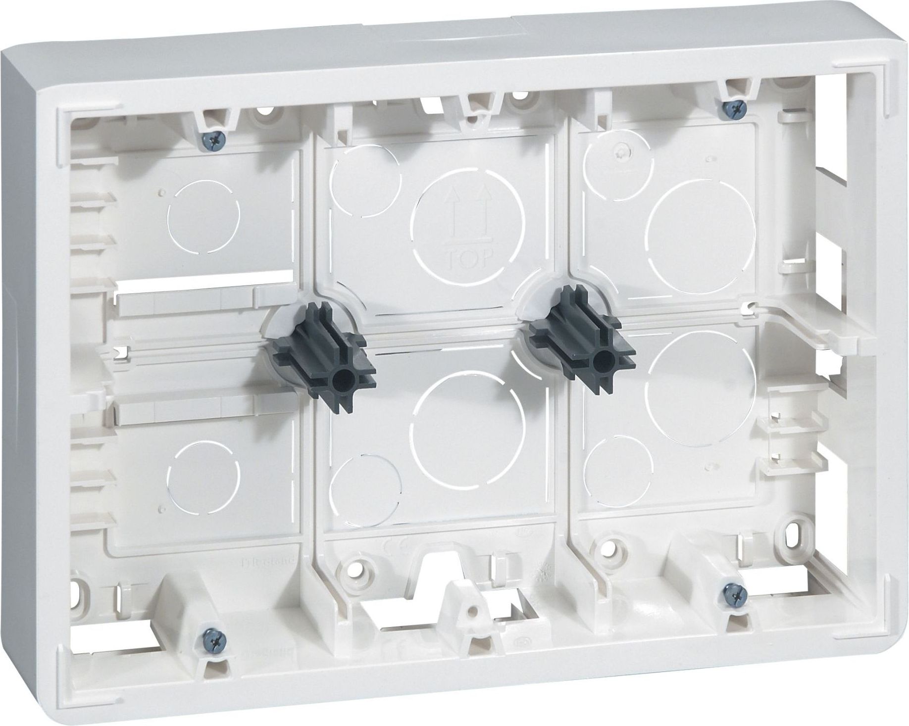 Legrand MOSAIC Puszka natynkowa podwójna pozioma 6-8 modułów biały (080276)