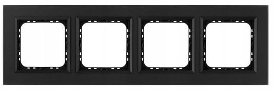 SONATA Ramka poczwórna czarne szkło szronione R-4RGC/79/33