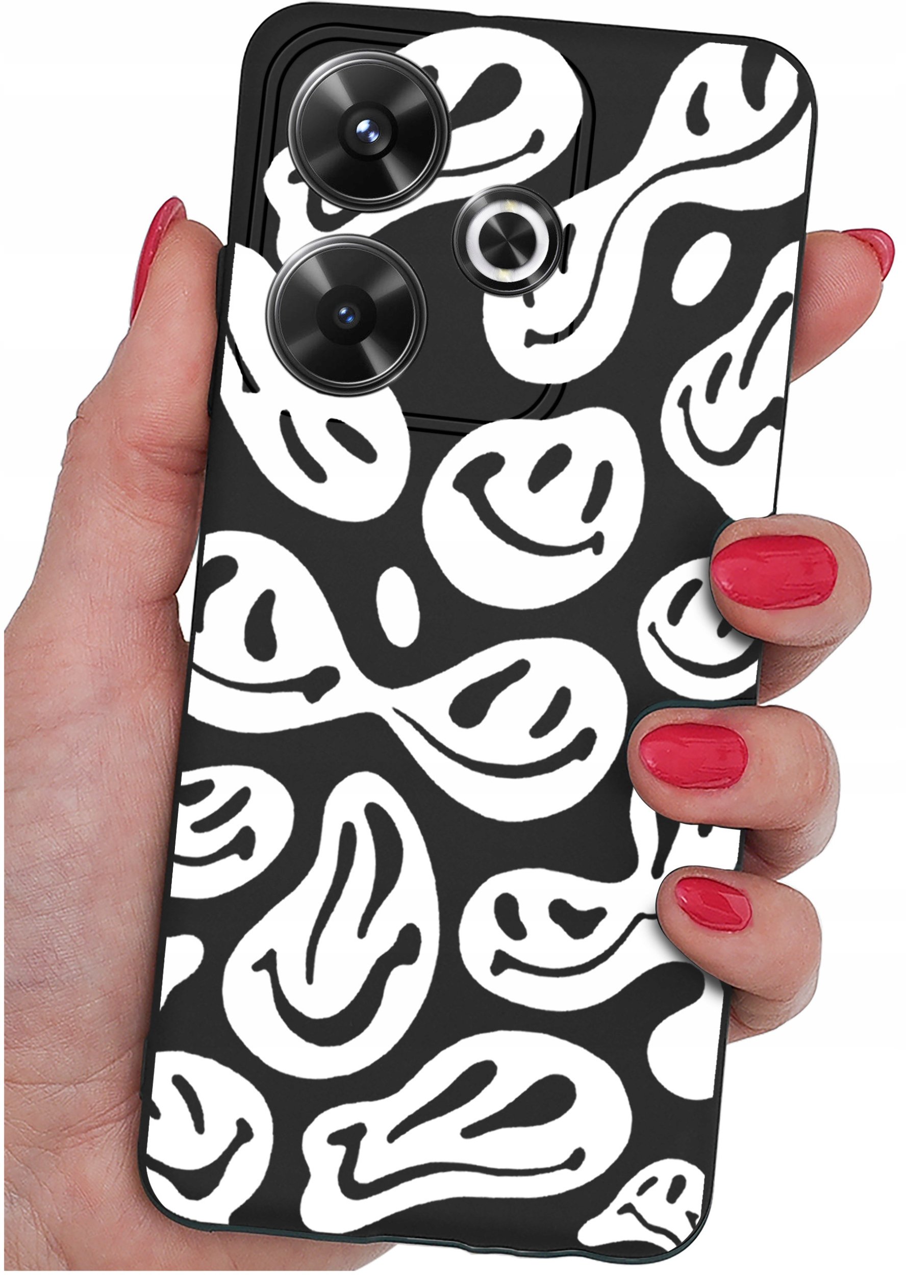 Etui do Xiaomi Redmi 13 4G WZORY |SILIKONOWE MATT CASE + SZKŁO 9H