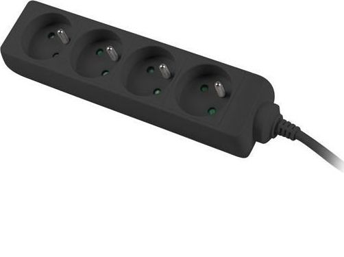 PremiumCord zwykła 4 gniazd 3m czarny (ppa4-03bk)