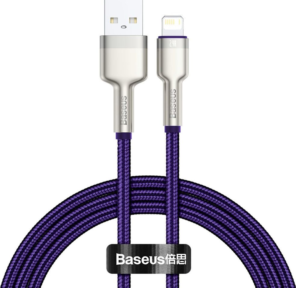 Kabel USB Baseus USB-A - Lightning 1 m Fioletowy (baseus_20210316155311)