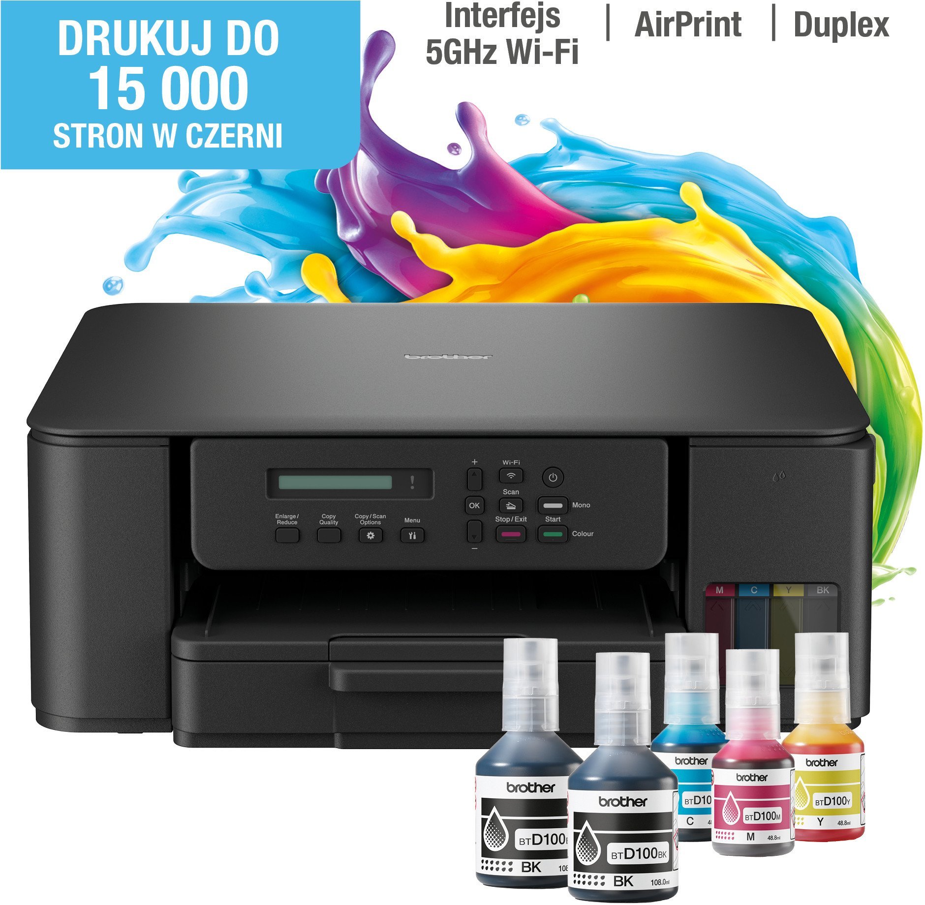 Urządzenie wielofunkcyjne Brother DCP-T530DW InkBenefit (DCPT530DWYJ1)