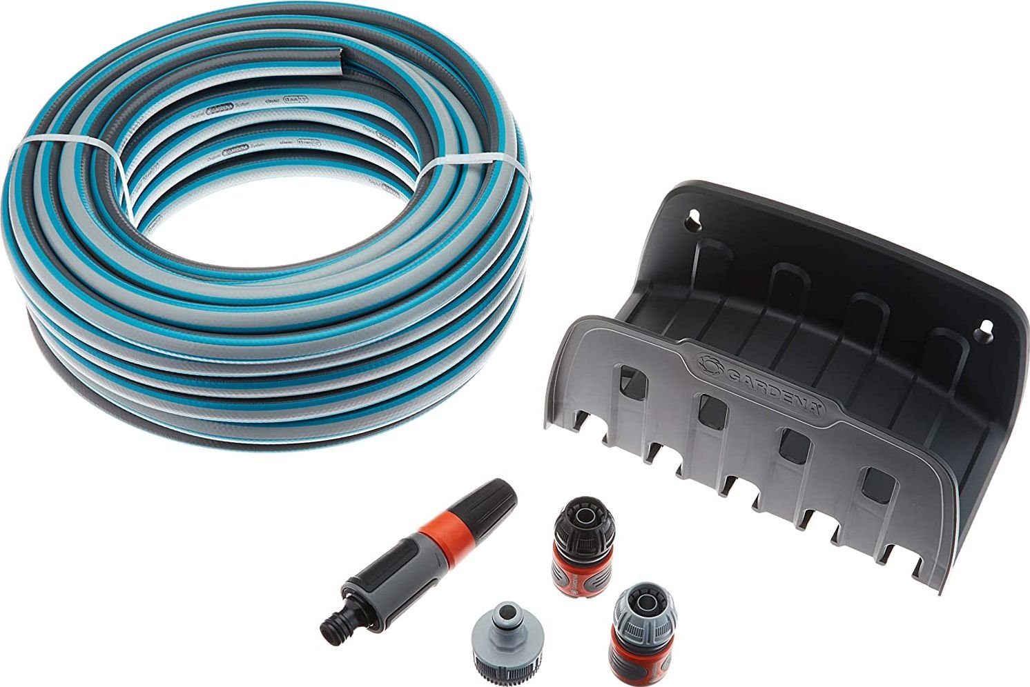 Gardena GARDENA wall hose holder with classic hose (20 meters, with connections and syringe)