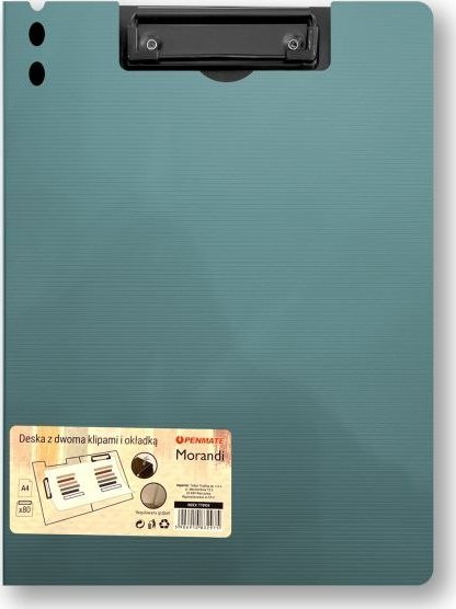 Deska z klipem i okładką PENMATE Morandi A4 niebieskoszara