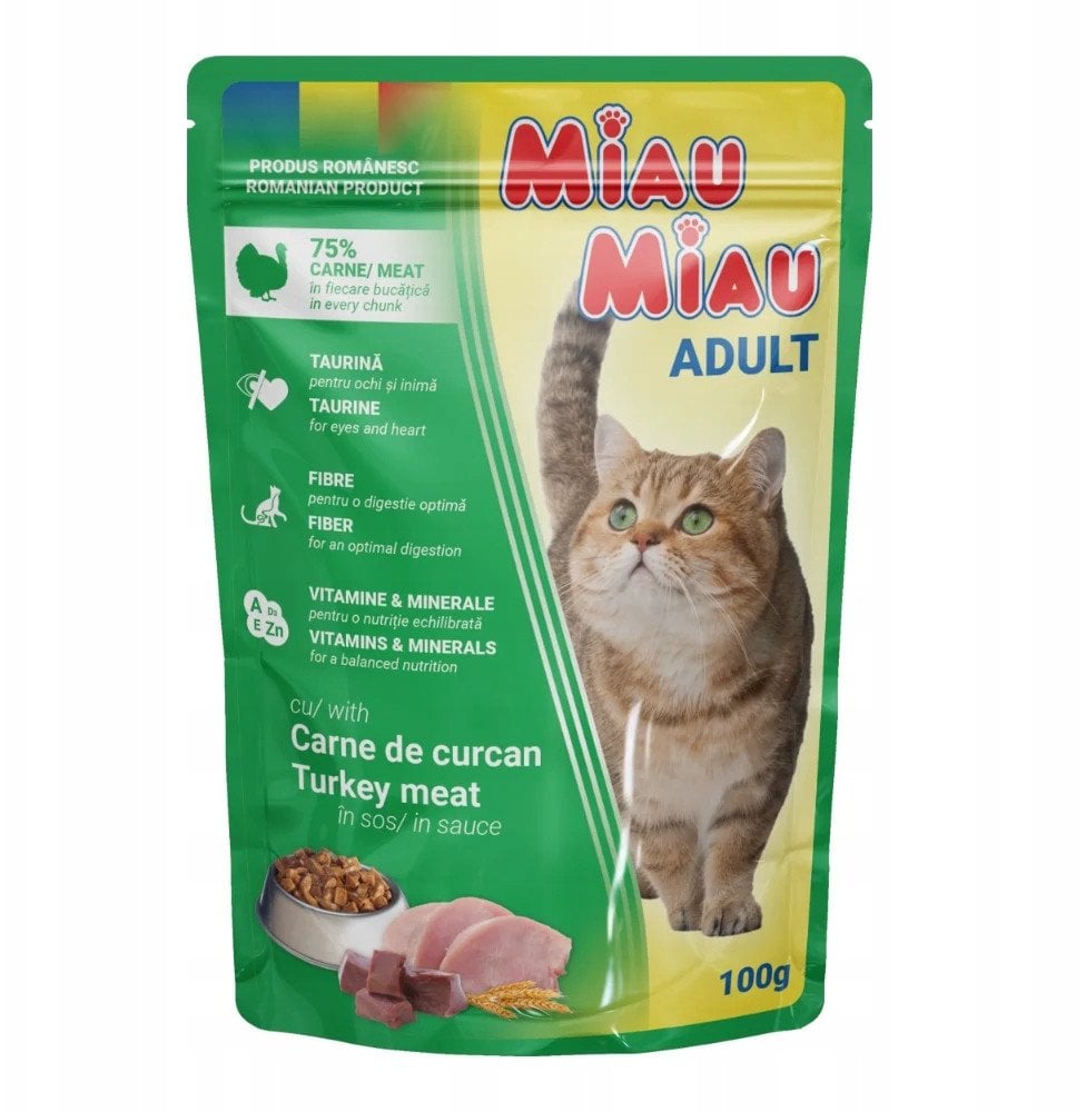 MIAU MIAU saszetka 100g INDYK SOS /24