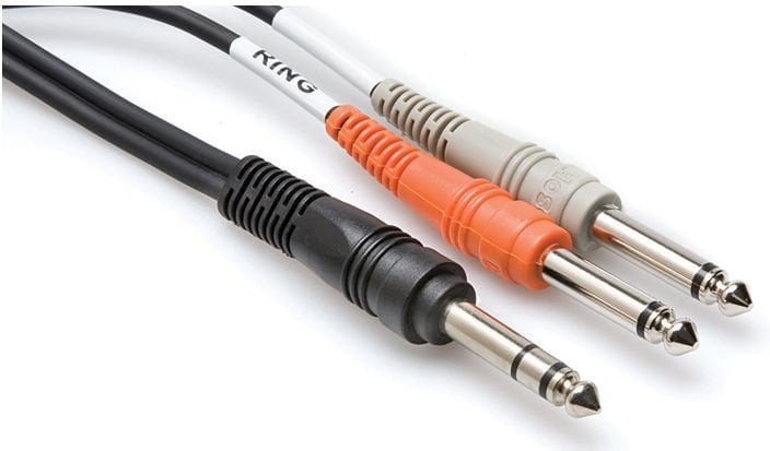 Hosa - Kabel insertowy TRS 6.35 - 2 x TS 6.35 2m