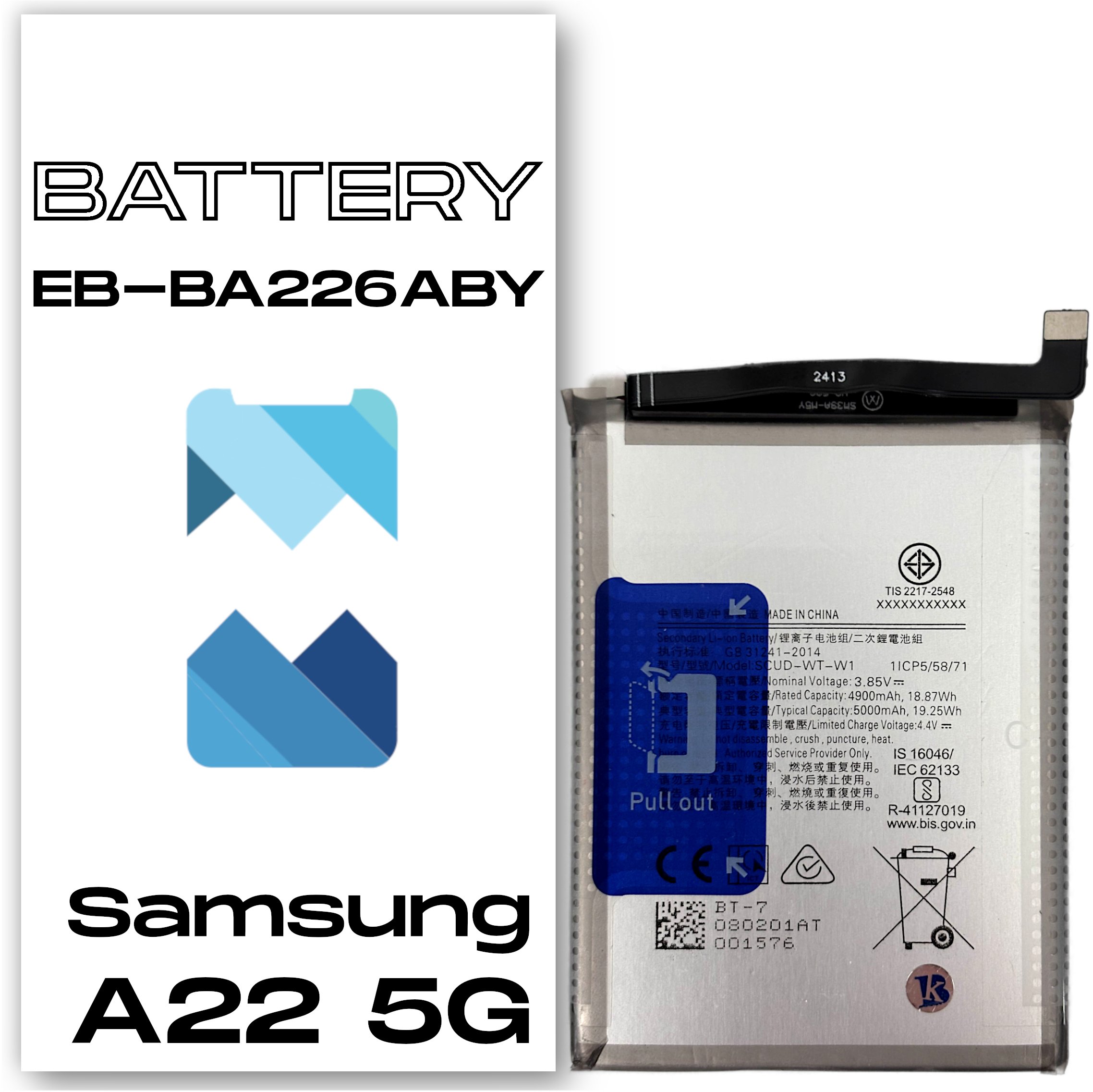 Bateria Mobilepart Bateria do Samsung A22 5G Nowy Akumulator EB-BA226ABY