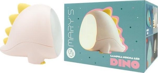 Lampka nocna LED dino różowy