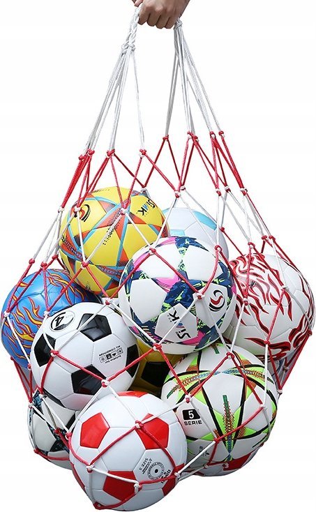 Korbi SIATKA NA 10-14 PIŁEK WOREK TORBA SIEĆ NA PIŁKI MOCNA POJEMNA PIŁKA NOŻNA
